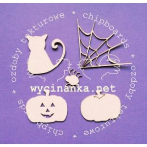 Tekturka Wycinanka Halloween - Zestaw, 5szt